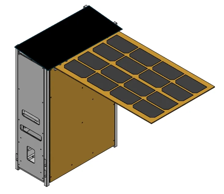 CubeSat用展開型太陽電池パドル